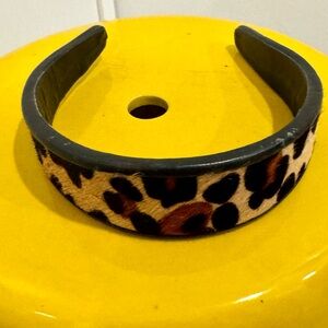 Leopard Print Leather Headband. Extremely high quality very rarely used